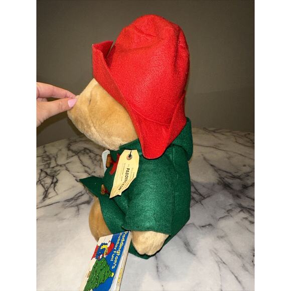 VINTAGE NWT Paddington Bear 17" Plush Book Set Sears 1996 Holiday Teddy - Picture 10 of 11